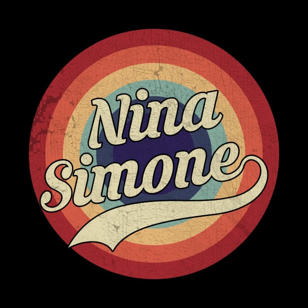 Nina Simone - Retro Circle Vintage by Creerarscable