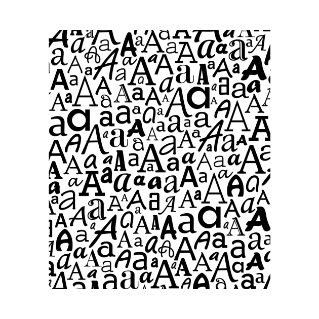 A - Typography (Black) by gillianembers