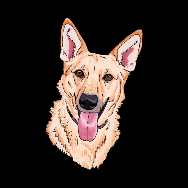 German Shepherd Big Smile by EcoElsa