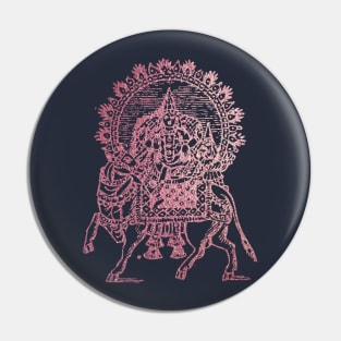 Rose Gold Supreme Being Shiva Indian God Pin