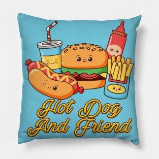 Hot Dog And Friend Pillow