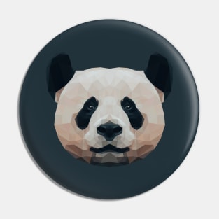 Low Poly Giant Panda Head Pin