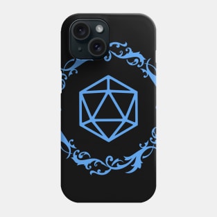 Magical Polyhedral D20 Dice Blue Tabletop Roleplaying RPG Gaming Addict Phone Case