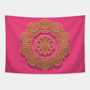 Gold Effect Mandala Tapestry