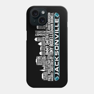 Jacksonville Football Team All Time Legends, Jacksonville City Skyline Phone Case