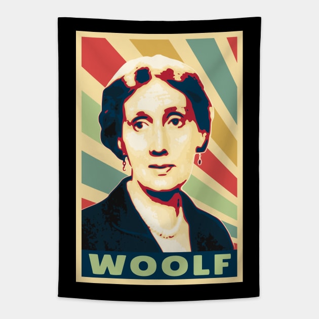 Virginia Woolf Vintage Colors Tapestry by Nerd_art