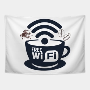 Sticker for business free wifi Tapestry