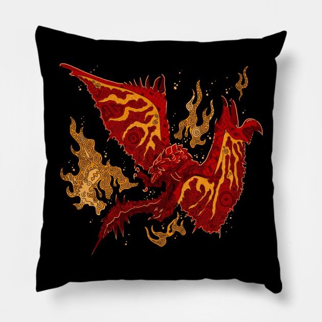 Rathalos Pillow by paintchips