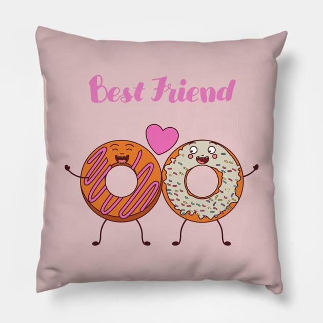 Best friend Dounts Pillow by Hadjer Design