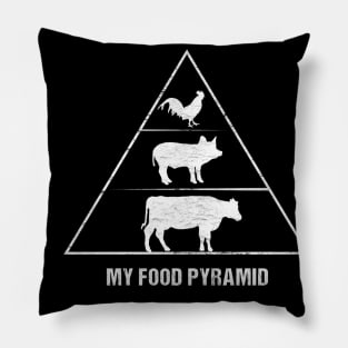 Meat Lover Tee My Food Pyramid Pillow