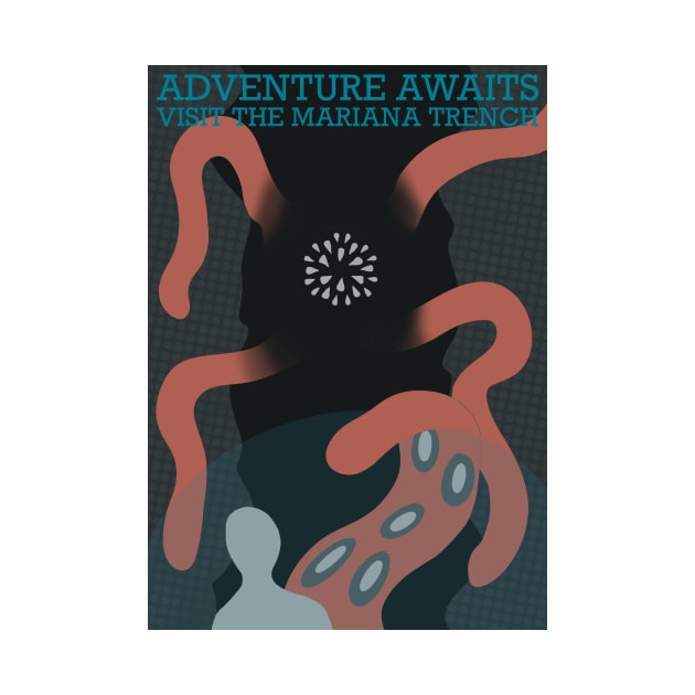 Mariana Trench Travel Poster by thelittleforest