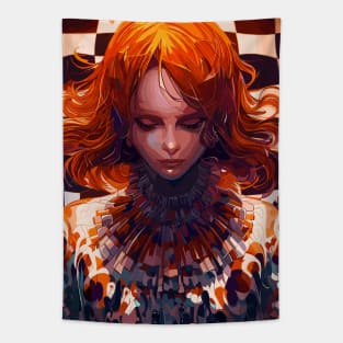 Anime girl chess master Tapestry