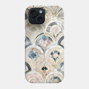 Art Deco Marble Tiles in Soft Pastels Phone Case