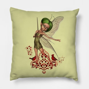 Little fairy dancing in the night Pillow