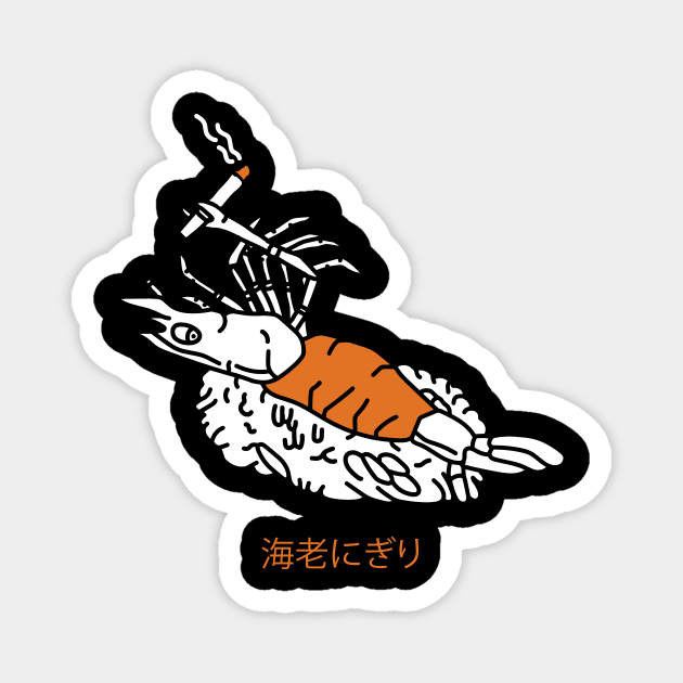 ebi nigiri sushi Magnet by kalemstudio