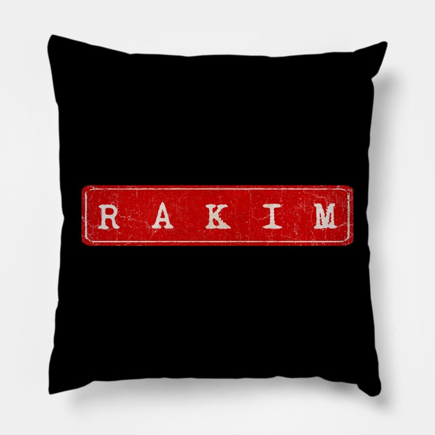 vintage retro plate Rakim Pillow by GXg.Smx