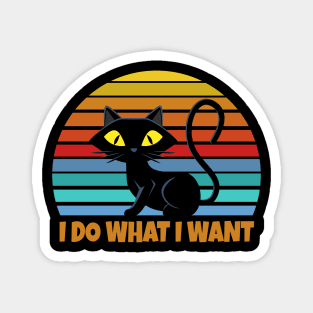 Vintage Black Cat Lover Magnet