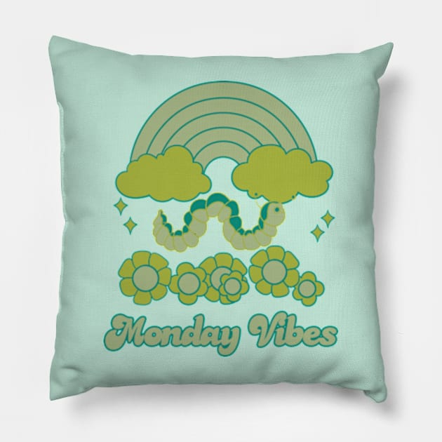 Monday Vibes Pillow by Oiyo