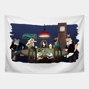 Poker Dogs Tapestry