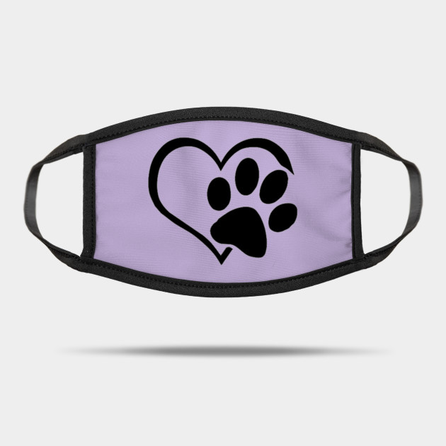 Dog Cat Paw Decal Sticker Love Paws White Heart And Footprint Illustration Dog Cat Paw Decal Sticker Mask Teepublic Au