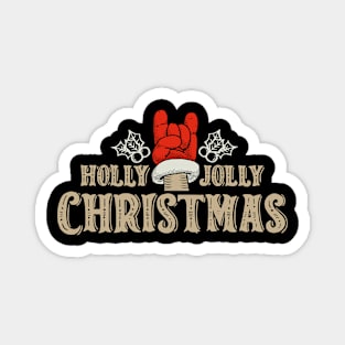 Holly Jolly Rock Christmas Magnet