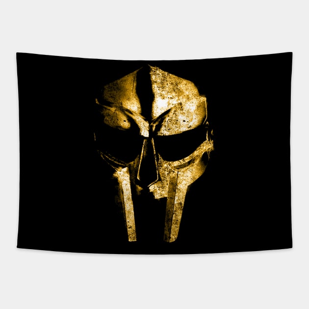 Gold MF Doom Vintage Tapestry by N2K'Q