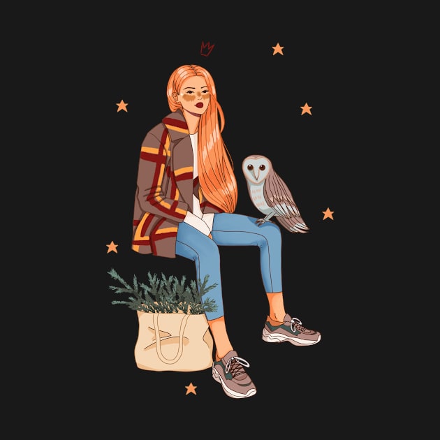 The Girl and the Owl by fiorellaannoni