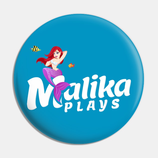 MalikaPlays Mermaid Logo Pin by MalikaPlays