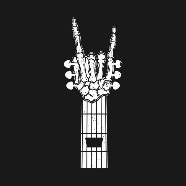 Skeleton Hand Guitar Player Guitarist by Wakzs3Arts
