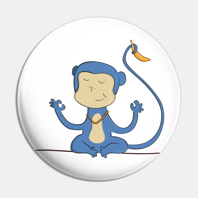 Zen Funky Monkey Pin by kolerik