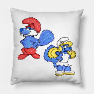 Blueberry Dadah and Girl Squirrel Pillow