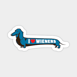 I Love Wieners Dog Art Magnet