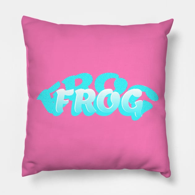 Blue Frog Pillow by stefy