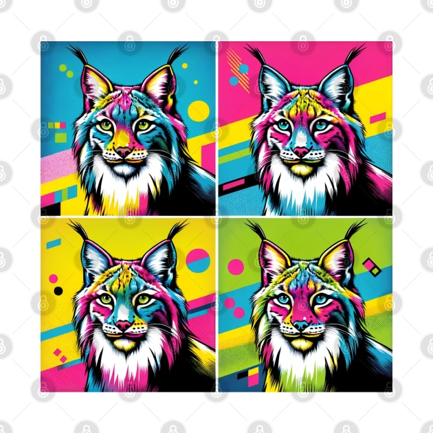 Wild Charm Canadian Lynx Pop Art Tee - Forest Feline Fashion by PawPopArt