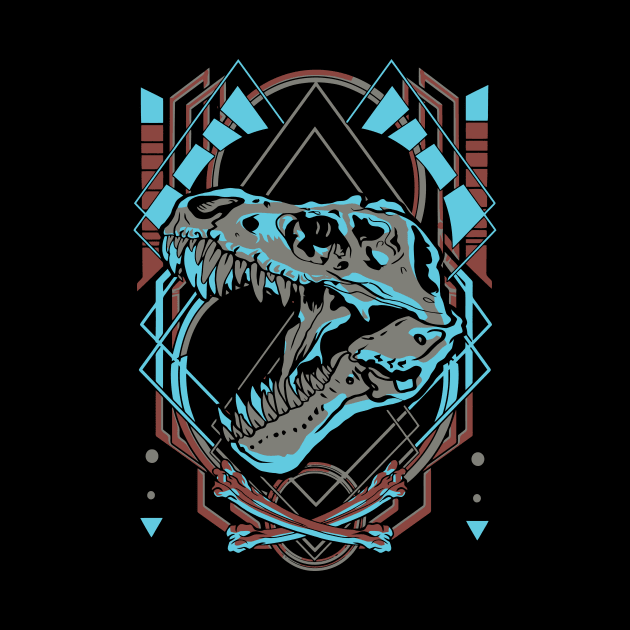 Geometric Dino by WorldDinosaurs