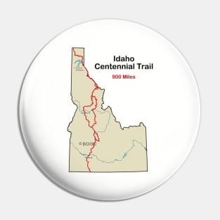 Route Map of Idaho Centennial Trail Pin