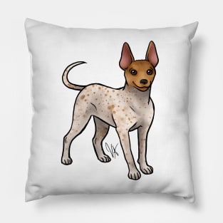 Hairless Terrier Pink and Red Pillow