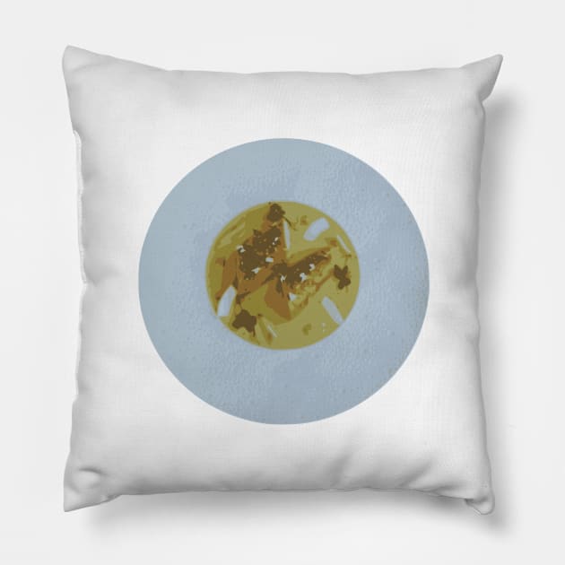 Dinner. Plate with food. Soup. Delicious food. Appetizing lunch. Food delivery Pillow by grafinya