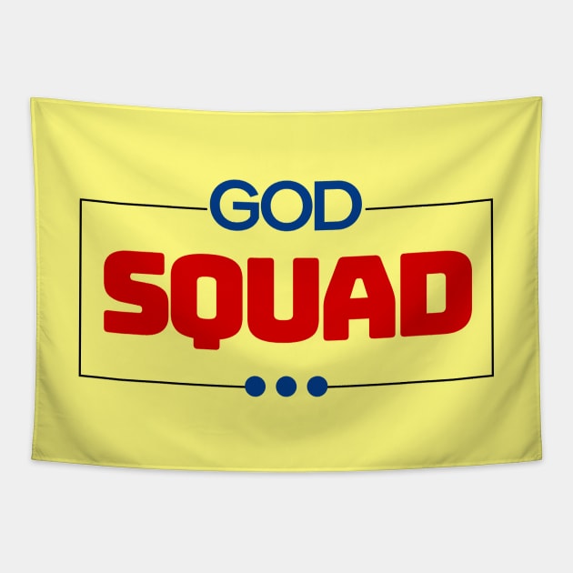 God Squad | Christian Typography Tapestry by All Things Gospel