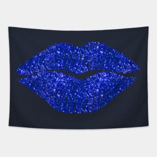 Cobalt Lips Tapestry