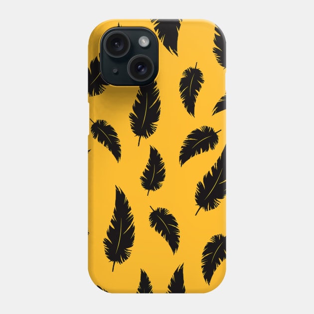 Feather Black Phone Case by Kyra_Clay