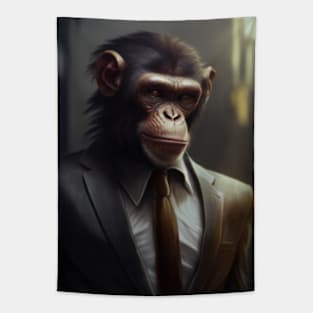 Adorable Wild Monkey In A Suit Animals Tapestry