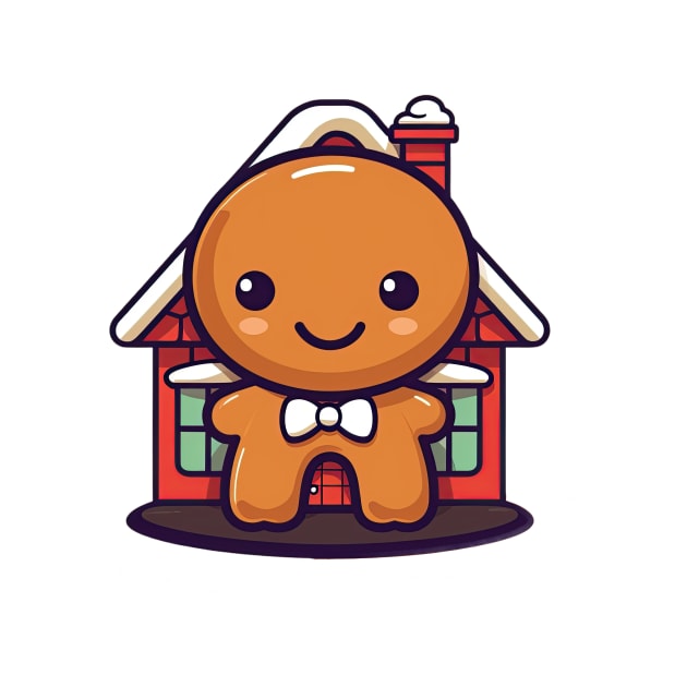 cute gingerbread man by HeyDesignCo