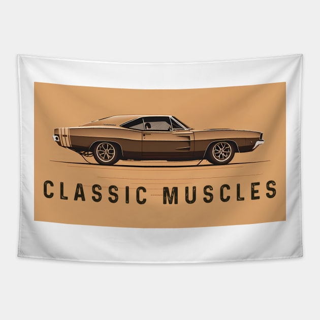 American Muscle Car T-Shirt Tapestry by mrsticky