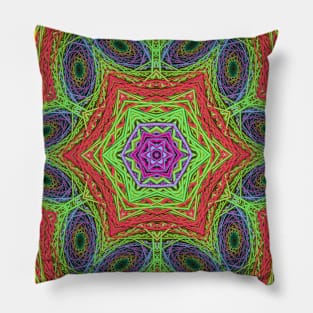 VoidStarsLatticesMandala Pillow