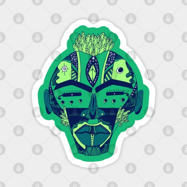 Ngreen African Mask 4 Magnet by kenallouis