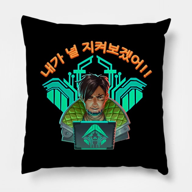 Crypto - I'm Watching You! Pillow by Paul Draw