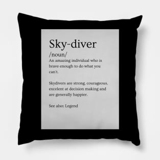 Skydiver Definition Pillow