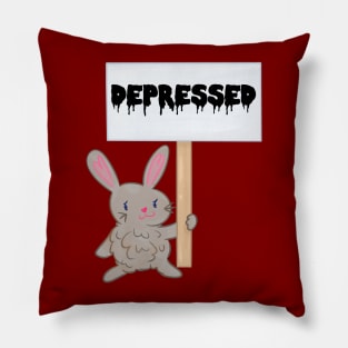 Depressed Bun Sign Pillow