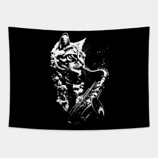 Sax Cat Tapestry